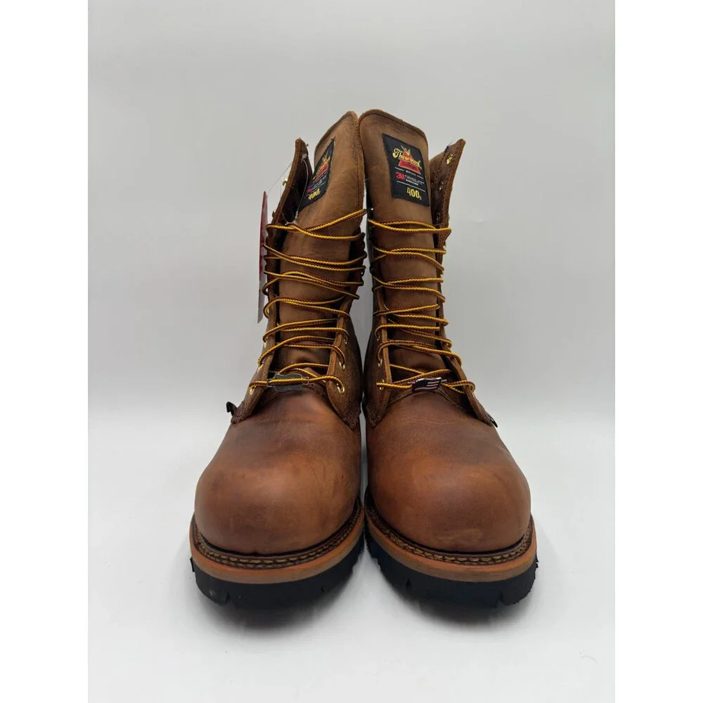 Thorogood 9 IN LOGGER BRN Men's NEW Steel-Toe Work Boot Brown Multiple Sizes